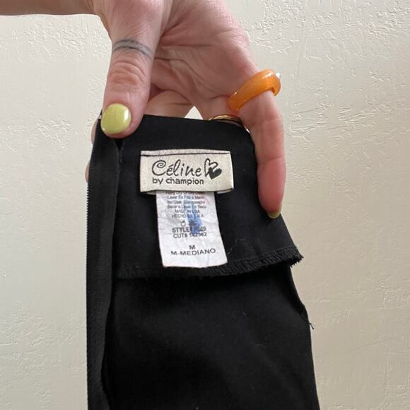 Vintage 90s/Y2K Black Asymmetric Chain Embellished Mini Skirt - Picture 6 of 6